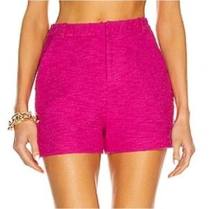 L agence pink tweed aneta shorts BNWT